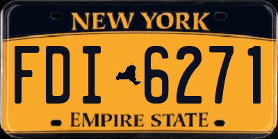 NY license plate FDI6271