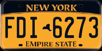 NY license plate FDI6273