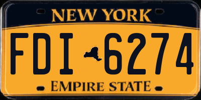NY license plate FDI6274