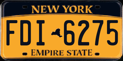 NY license plate FDI6275