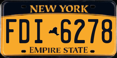 NY license plate FDI6278