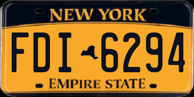 NY license plate FDI6294