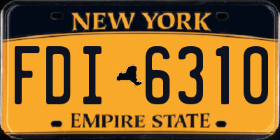 NY license plate FDI6310