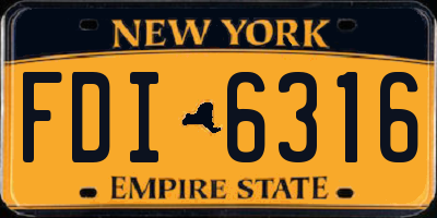 NY license plate FDI6316