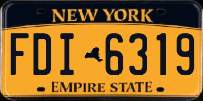 NY license plate FDI6319
