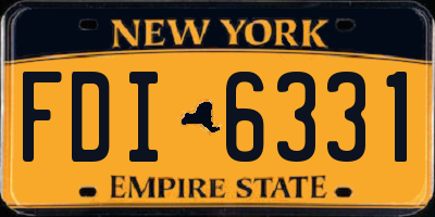 NY license plate FDI6331