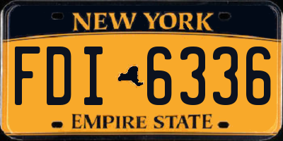 NY license plate FDI6336