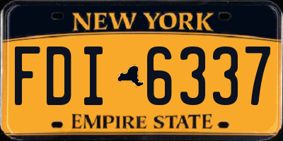 NY license plate FDI6337