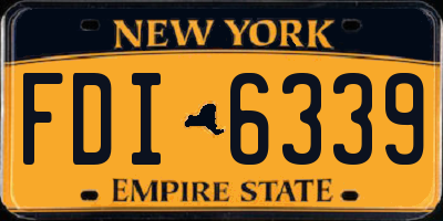 NY license plate FDI6339