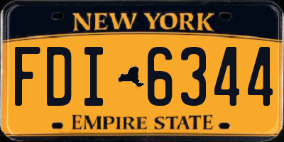 NY license plate FDI6344