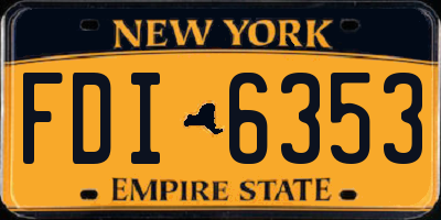NY license plate FDI6353