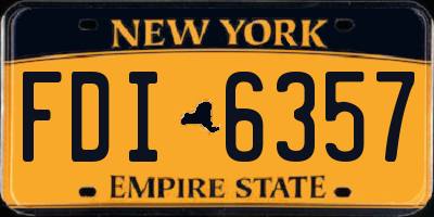 NY license plate FDI6357