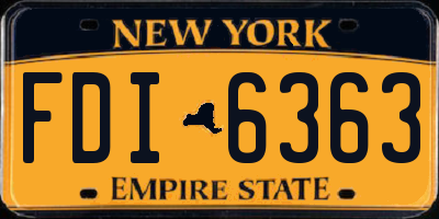 NY license plate FDI6363