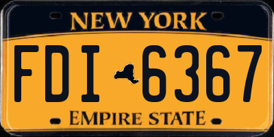 NY license plate FDI6367