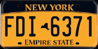 NY license plate FDI6371