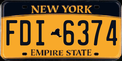 NY license plate FDI6374