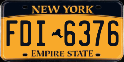 NY license plate FDI6376