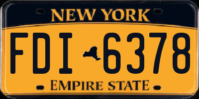 NY license plate FDI6378