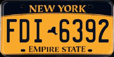 NY license plate FDI6392
