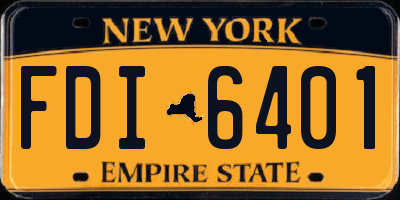 NY license plate FDI6401