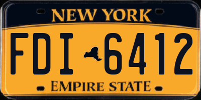 NY license plate FDI6412