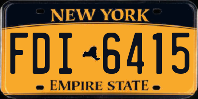 NY license plate FDI6415