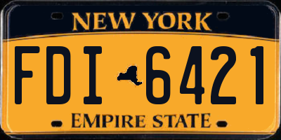NY license plate FDI6421