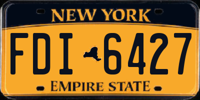 NY license plate FDI6427
