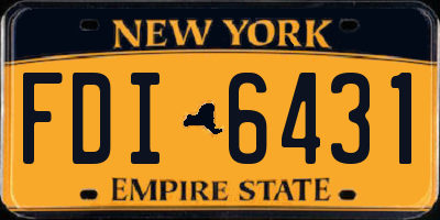 NY license plate FDI6431