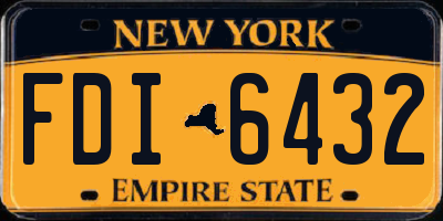NY license plate FDI6432