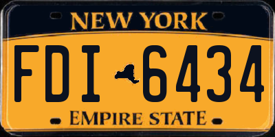NY license plate FDI6434