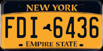 NY license plate FDI6436
