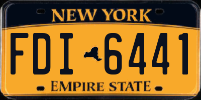 NY license plate FDI6441