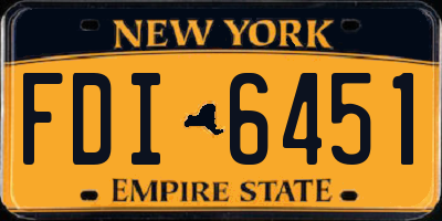 NY license plate FDI6451