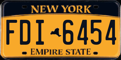 NY license plate FDI6454