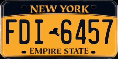 NY license plate FDI6457