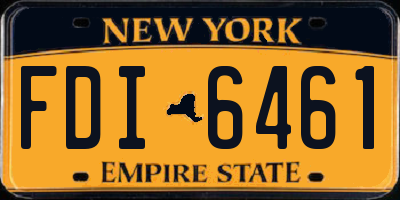 NY license plate FDI6461