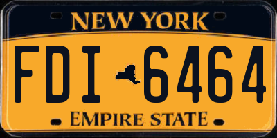 NY license plate FDI6464