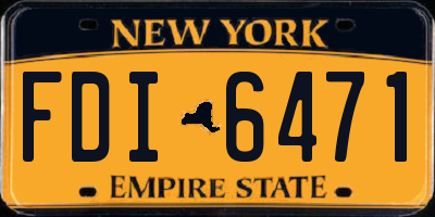 NY license plate FDI6471