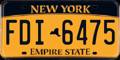NY license plate FDI6475