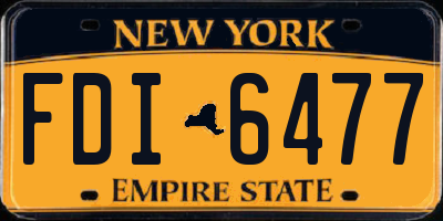 NY license plate FDI6477