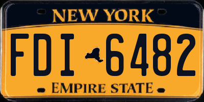 NY license plate FDI6482