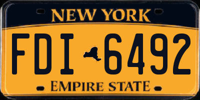 NY license plate FDI6492