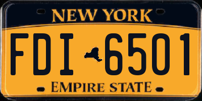 NY license plate FDI6501