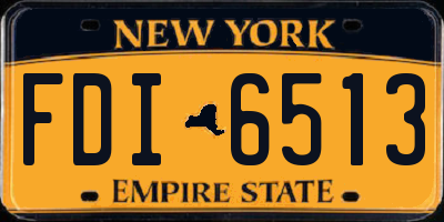 NY license plate FDI6513