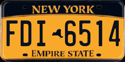 NY license plate FDI6514