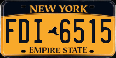 NY license plate FDI6515