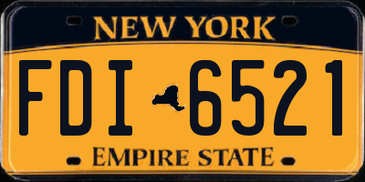 NY license plate FDI6521