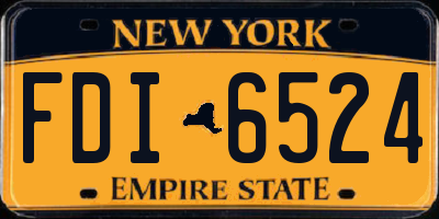NY license plate FDI6524