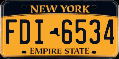 NY license plate FDI6534
